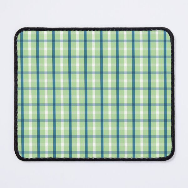 Item preview, Mint Green Check with White & Imperial Blue Stripes designed and sold by PSCSCo.