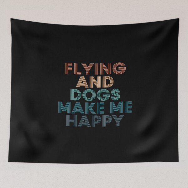 Item preview, Flying And Dogs Make Me Happy- Gift for Flying & Dogs Fans designed and sold by kindxinn.