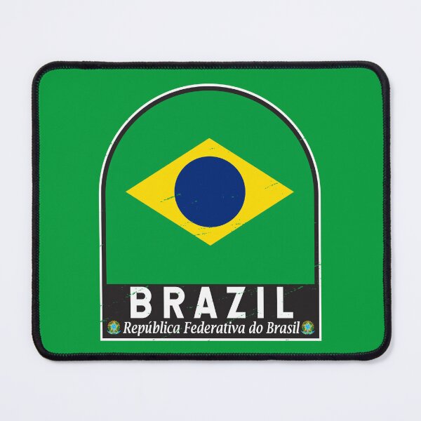 Item preview, Brazil Flag Emblem Distressed Vintage designed and sold by KrisSidDesigns.