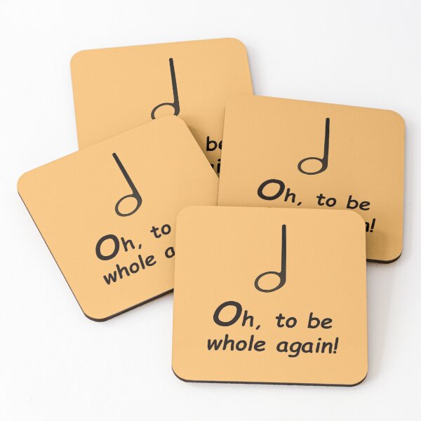 Item preview, Musician Joke: Oh, to be whole again! (Half note) designed and sold by SomeGuyLou.