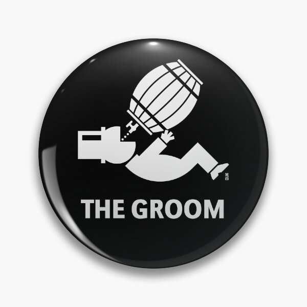 Item preview, The Groom With Beer Barrel (Stag Night / Bachelor Party / White) designed and sold by MrFaulbaum.