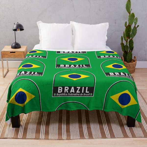 Item preview, Brazil Flag Emblem Distressed Vintage designed and sold by KrisSidDesigns.