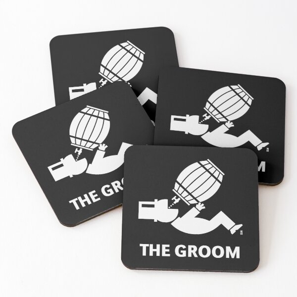 Item preview, The Groom With Beer Barrel (Stag Night / Bachelor Party / White) designed and sold by MrFaulbaum.