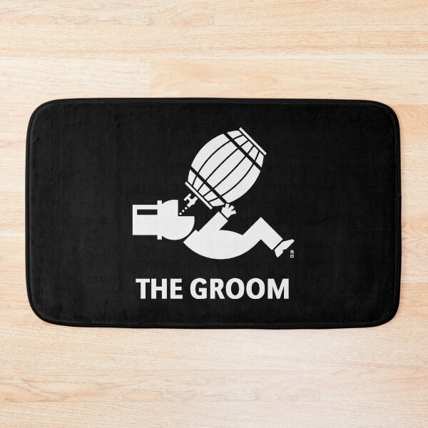 Item preview, The Groom With Beer Barrel (Stag Night / Bachelor Party / White) designed and sold by MrFaulbaum.