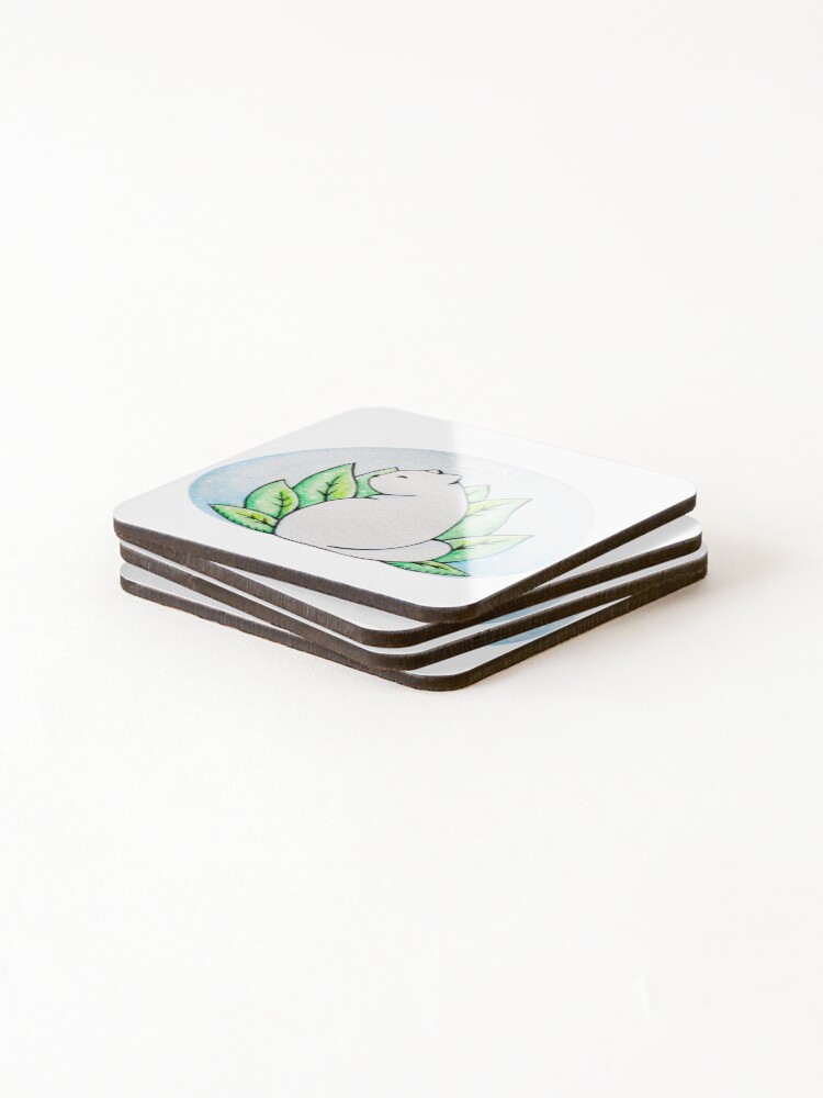 Thumbnail 4 of 5, Coasters (Set of 4), Calm Zen Cat designed and sold by Ranedel.