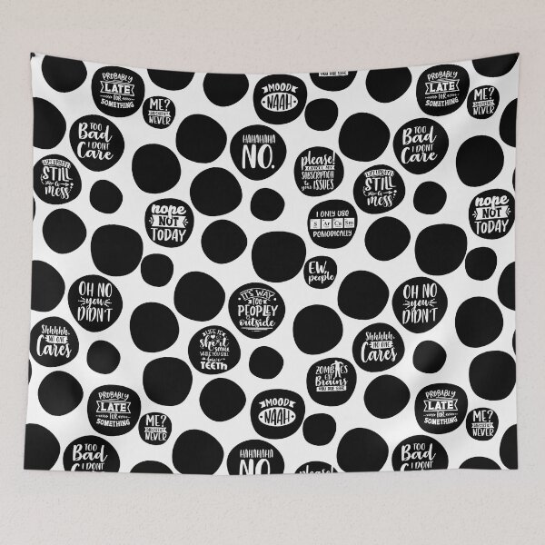 Item preview, Funny Sarcastic Humor Quotes Pattern designed and sold by prettyvocal.