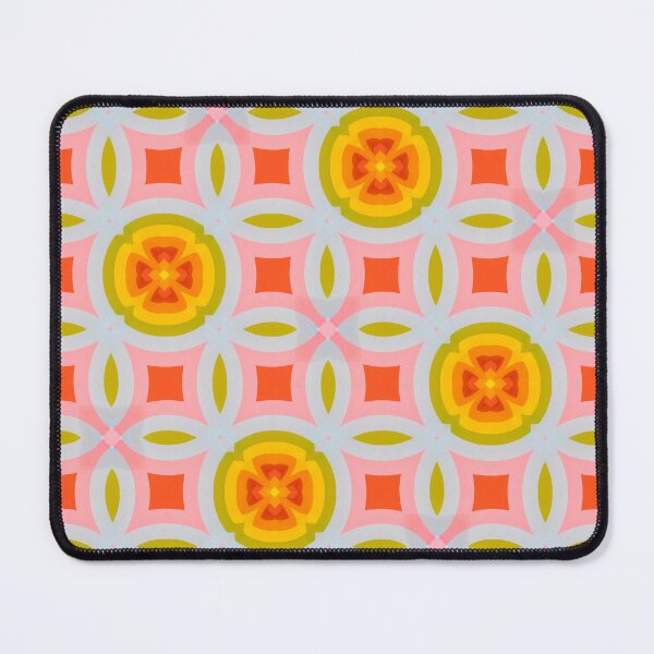 Aperçu de l'œuvre Motif répétitif sans couture de tuile géométrique d'été floral créée et vendue par PatternFantasy.