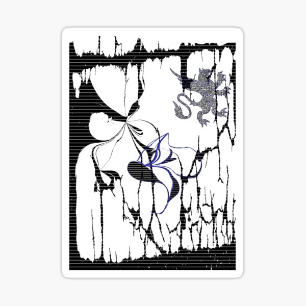 Abstract Black And White Art Sticker