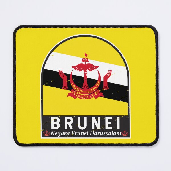 Item preview, Brunei Flag Emblem Distressed Vintage designed and sold by KrisSidDesigns.