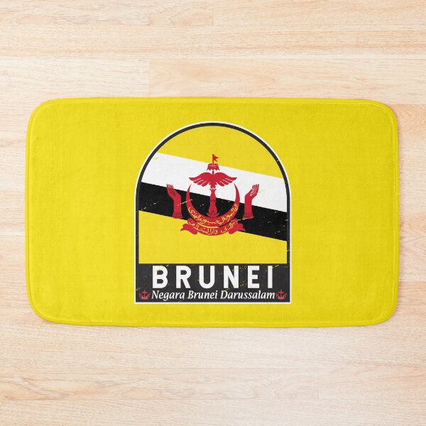 Item preview, Brunei Flag Emblem Distressed Vintage designed and sold by KrisSidDesigns.