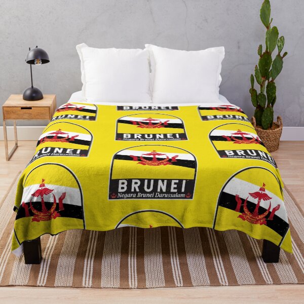 Item preview, Brunei Flag Emblem Distressed Vintage designed and sold by KrisSidDesigns.