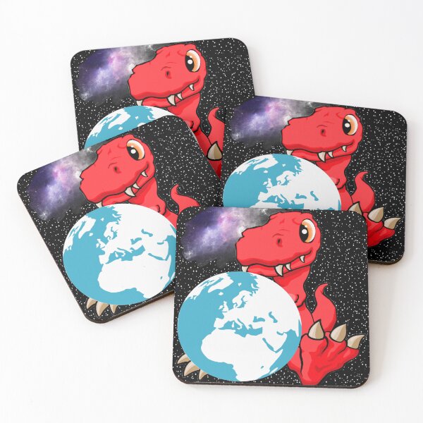 Item preview, Earth day, Red T-rex Dinosaur holding Mother Earth #2 designed and sold by Hypnotees.