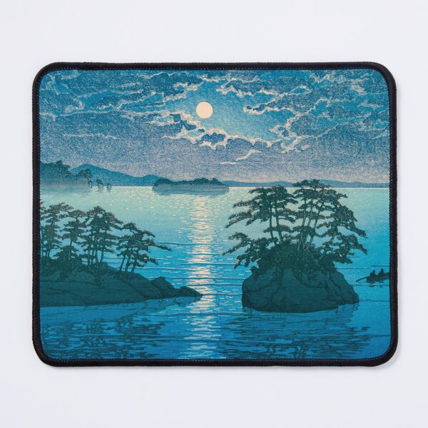Item preview, Twin Islands at Matsushima | Full Moon at Futago Island Ja by Hasui Kawase 川瀬 巴水 designed and sold by TeeARTHY.