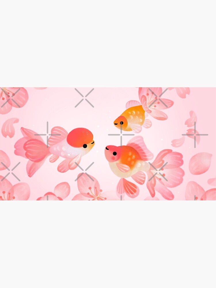 "Cherry blossom goldfish 1" Mouse Pad for Sale by pikaole Redbubble