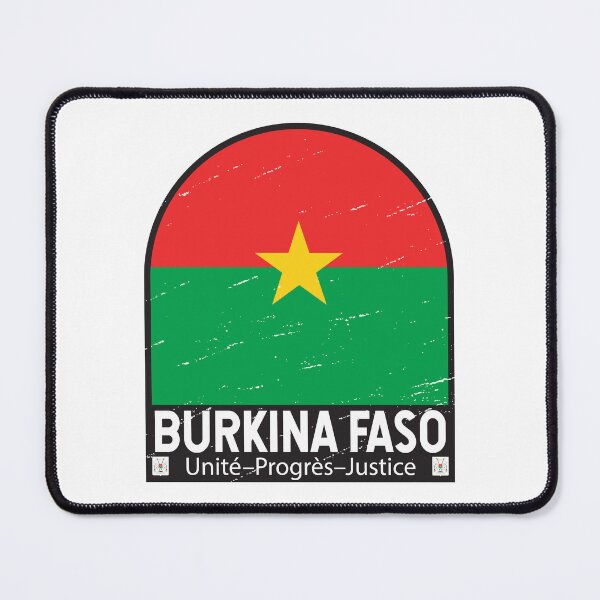 Item preview, Burkina Faso Flag Emblem Distressed Vintage designed and sold by KrisSidDesigns.