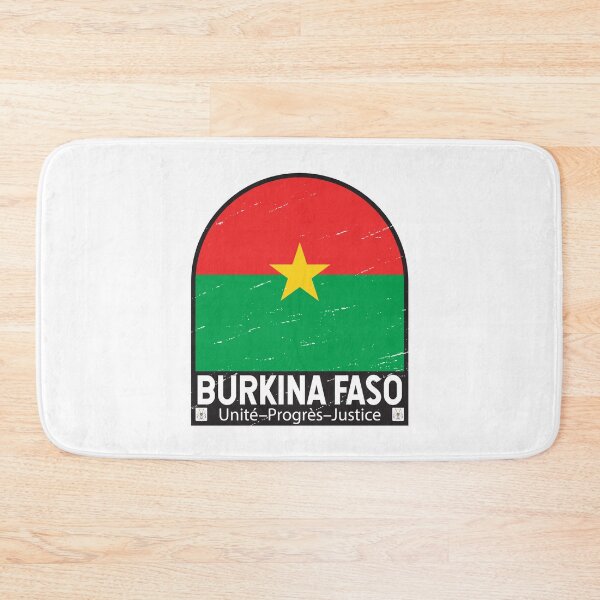 Item preview, Burkina Faso Flag Emblem Distressed Vintage designed and sold by KrisSidDesigns.