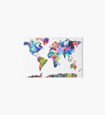 Watercolor World map Art Board