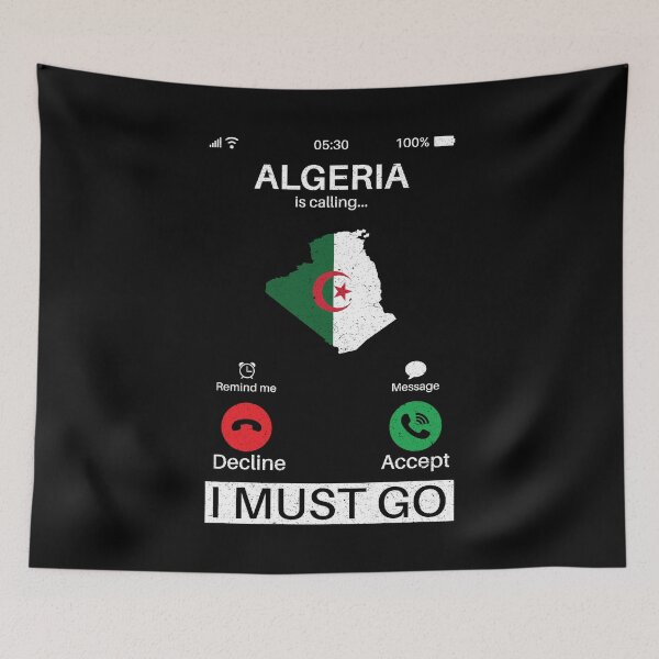 Artikelvorschau, Algerien ruft, ich muss gehen: Algerien Home Calling - Vintage Flag Algerian Pride Vacation entworfen und verkauft von Adexyl.