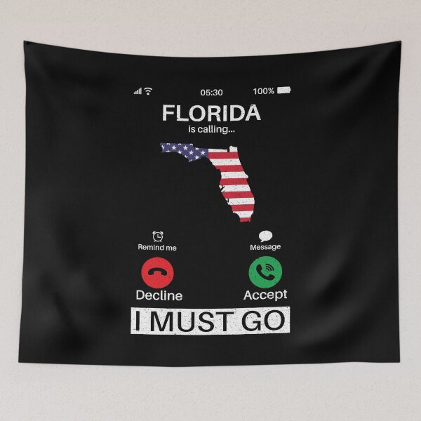 Item preview, Florida Is Calling I Must Go: Vintage Florida State, Florida Home Calling, Vacation designed and sold by Adexyl.