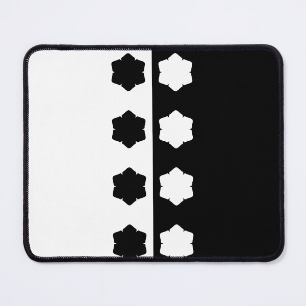 Item preview, Black and White Symmetrical Asymmetry with Flowers designed and sold by Shapes-Mania.