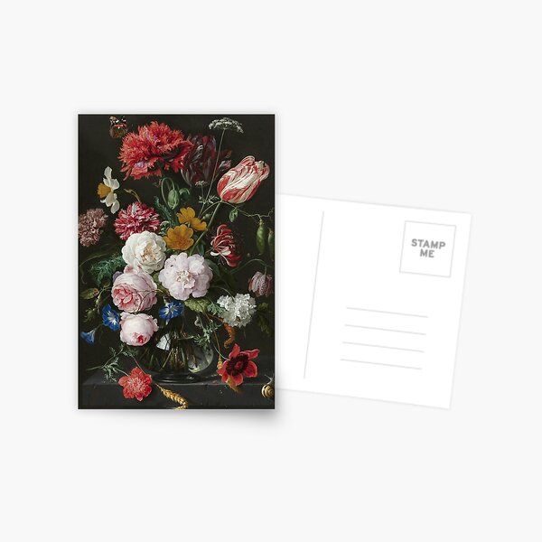 Jan Davidsz. De Heem - Still Life With Flowers In A Glass Vase, 1683 Postcard