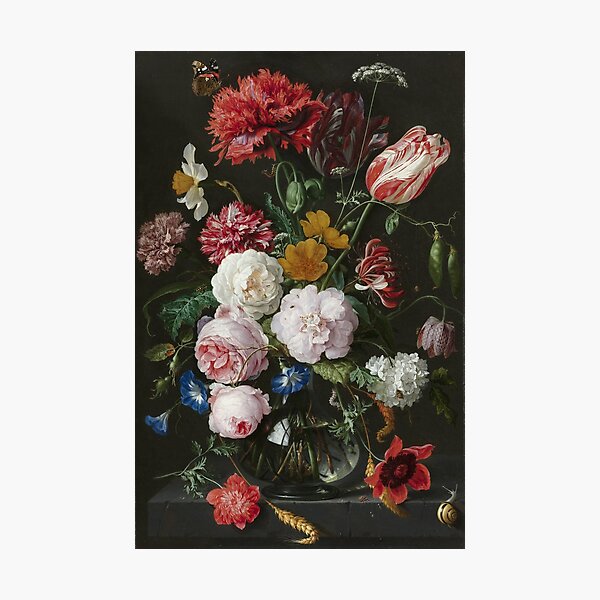 Jan Davidsz. De Heem - Still Life With Flowers In A Glass Vase, 1683 Photographic Print