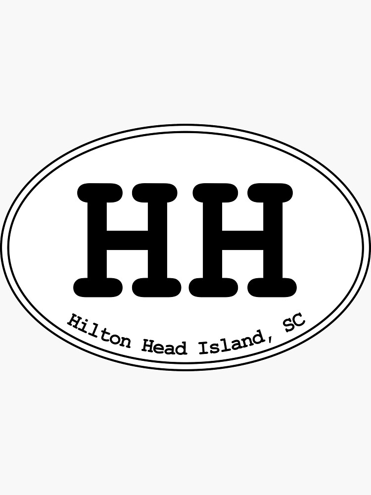 "Hilton Head Island Oval Design" Sticker for Sale by dodgemdesigns