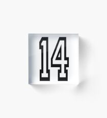 14, TEAM SPORTS, NUMBER 14, FOURTEEN, FOURTEENTH, Competition, Acrylic Block