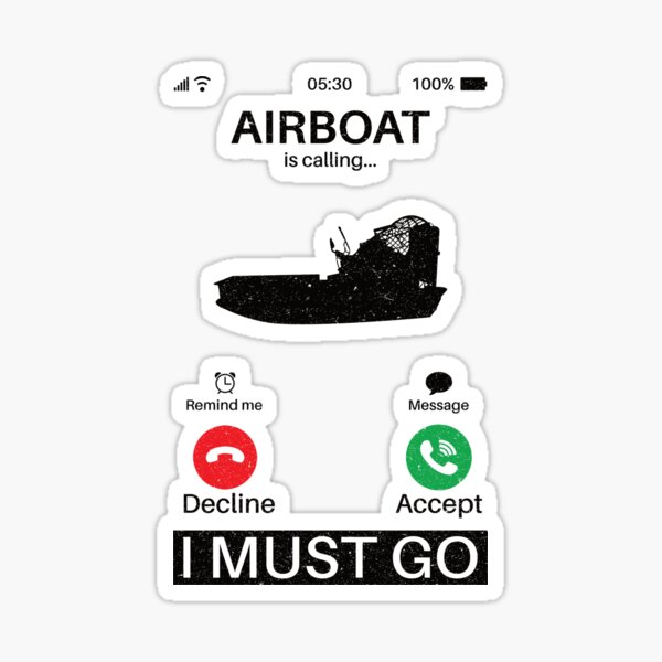 "Airboat Is Calling I Must Go Vintage Funny Airboat Lover Sailor Captain Ship Driver Vacation
