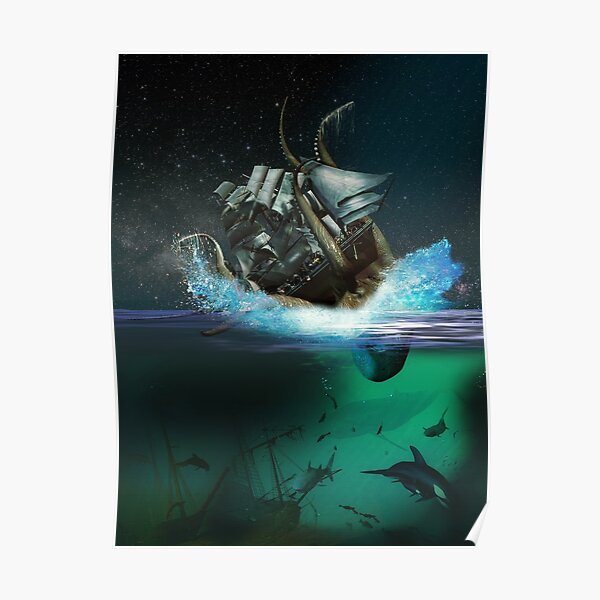 Kraken Attack Poster