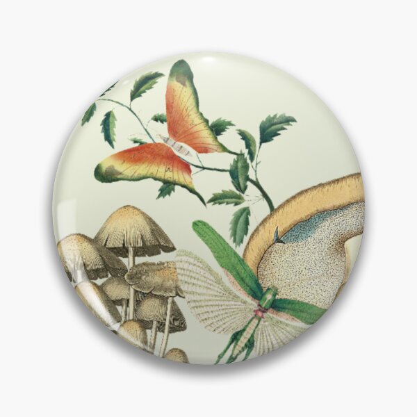 Item preview, Forest Floor - mushrooms and insect botanical designed and sold by ZinZoe.