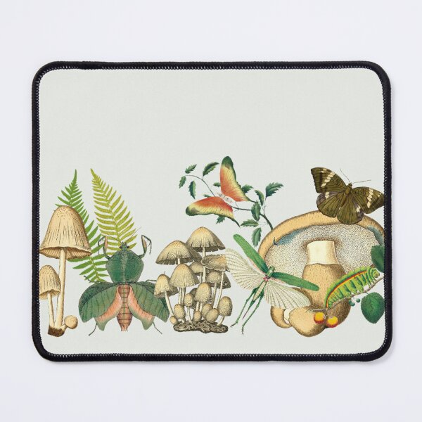Item preview, Forest Floor - mushrooms and insect botanical designed and sold by ZinZoe.
