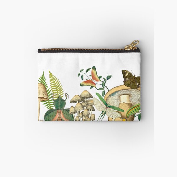 Item preview, Forest Floor - mushrooms and insect botanical designed and sold by ZinZoe.