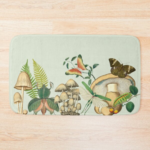 Item preview, Forest Floor - mushrooms and insect botanical designed and sold by ZinZoe.