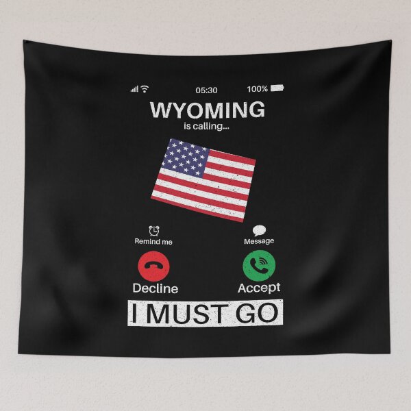 Item preview, Wyoming Is Calling I Must Go: Vintage Wyoming State, Wyomingite Home Calling, Vacation designed and sold by Adexyl.