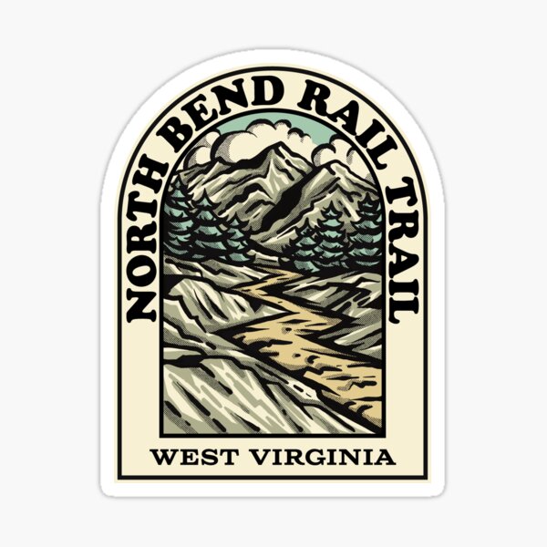 Item preview, North Bend Rail Trail West Virginia hiking backpacking trail designed and sold by HalpinDesign.