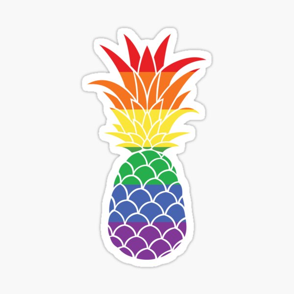 "Gay Pride Rainbow Pineapple" Sticker for Sale by OliviaGbyKyro Redbubble