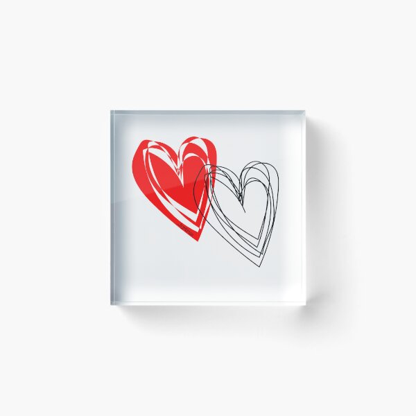 Item preview, Double Line Hearts _hydrus © designed and sold by hydruspoetry.