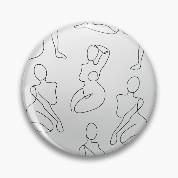 Artikelvorschau, Ganzkörper-Mädchen im Linienmuster entworfen und verkauft von ExplicitDesign.