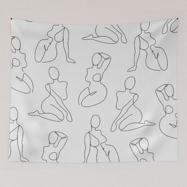 Item preview, Full Body Girls in line pattern designed and sold by ExplicitDesign.
