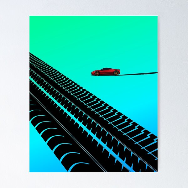 Item preview, Sports car tire tread teal green deSign designed and sold by MystixJack.