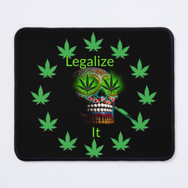 Item preview, Legalize It, Weed Marijuana Skull Smoking. designed and sold by BestDesignbySof.
