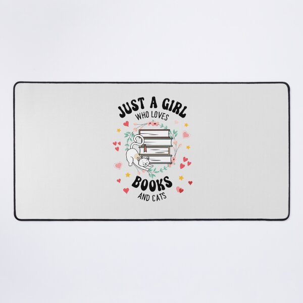 Item preview, Just A Girl Who Loves Books and Cats For Girls Women designed and sold by JooArtPrints  ★★★★★.