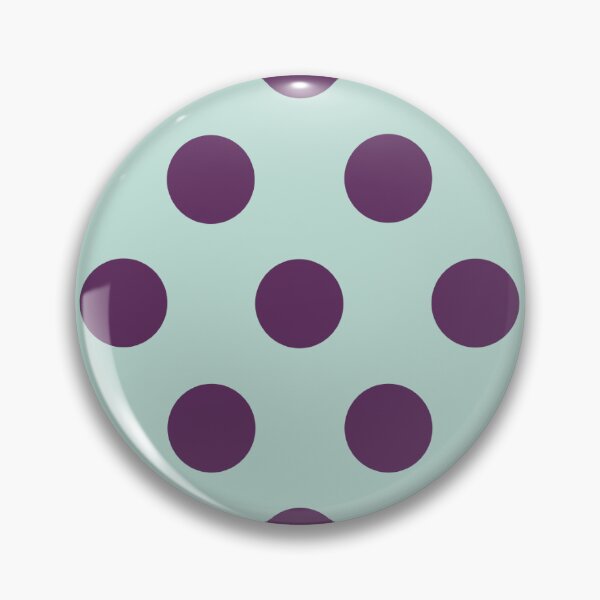 Item preview, Large AUBERGINE PURPLE and MINT GREEN POLKA DOTS  designed and sold by RachelMacht.