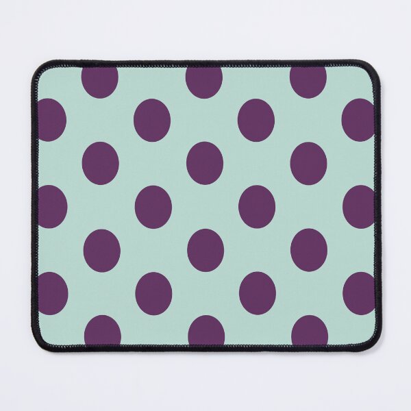 Item preview, Large AUBERGINE PURPLE and MINT GREEN POLKA DOTS  designed and sold by RachelMacht.