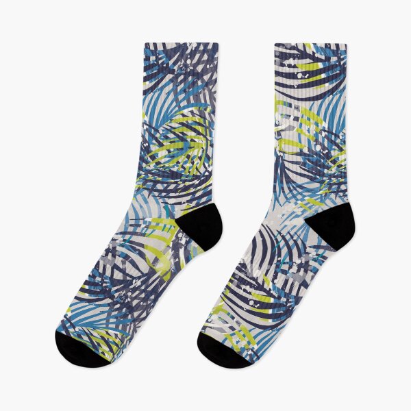 Item preview, Blue tropical palm leaves  designed and sold by SisterlyLove.