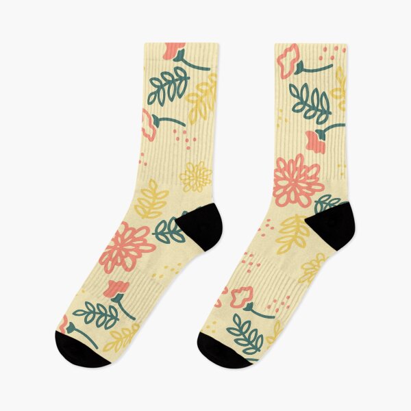 Item preview, Yellow & Coral Flower Pattern designed and sold by moxsto.