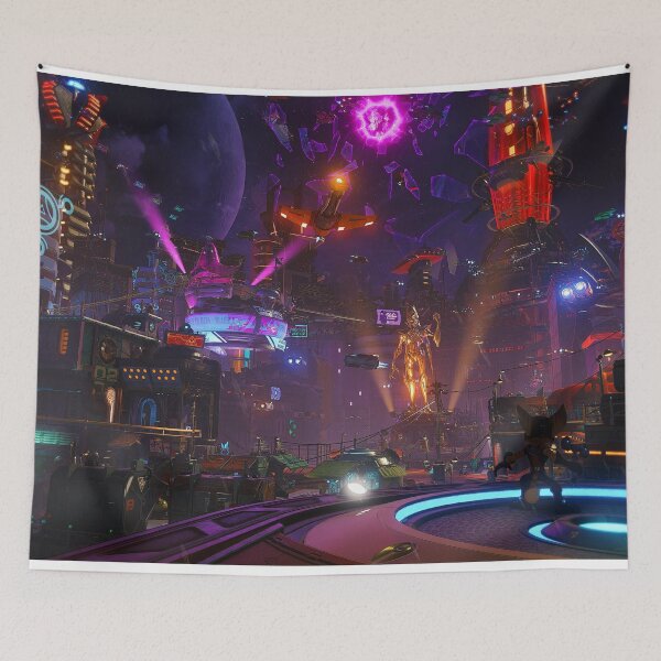 Item preview, City skyline futuristic Cyber CITY punk cyberpunk dark designed and sold by FractiousTank.