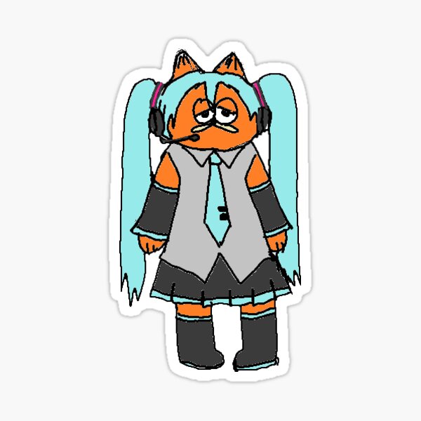Item preview, Garfield hatsune miku designed and sold by Tokoissick.