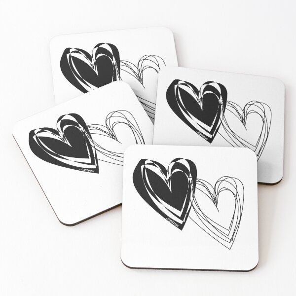 Item preview, Double Line Hearts _hydrus © designed and sold by hydruspoetry.